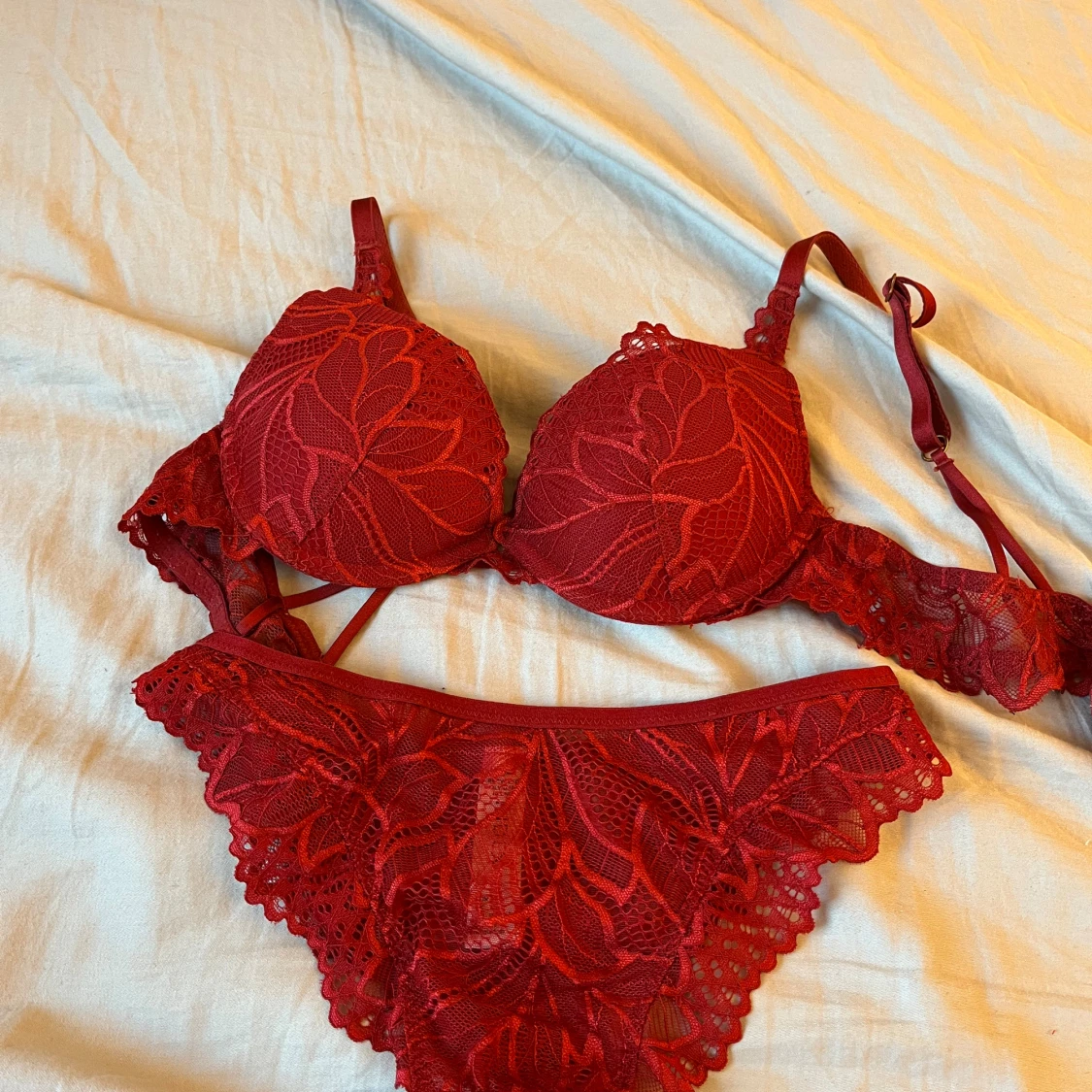 Rött underkläder set