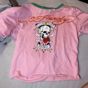 Ed Hardy Baby Tee - croppad Ed Hardy t-shirt, storlek 36 men passar även 34.