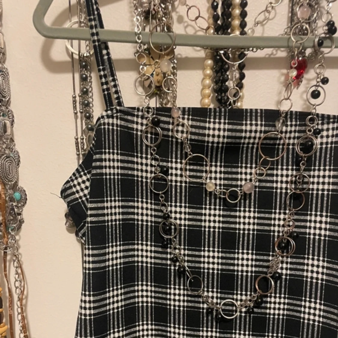 Rutig mini klänning - 91