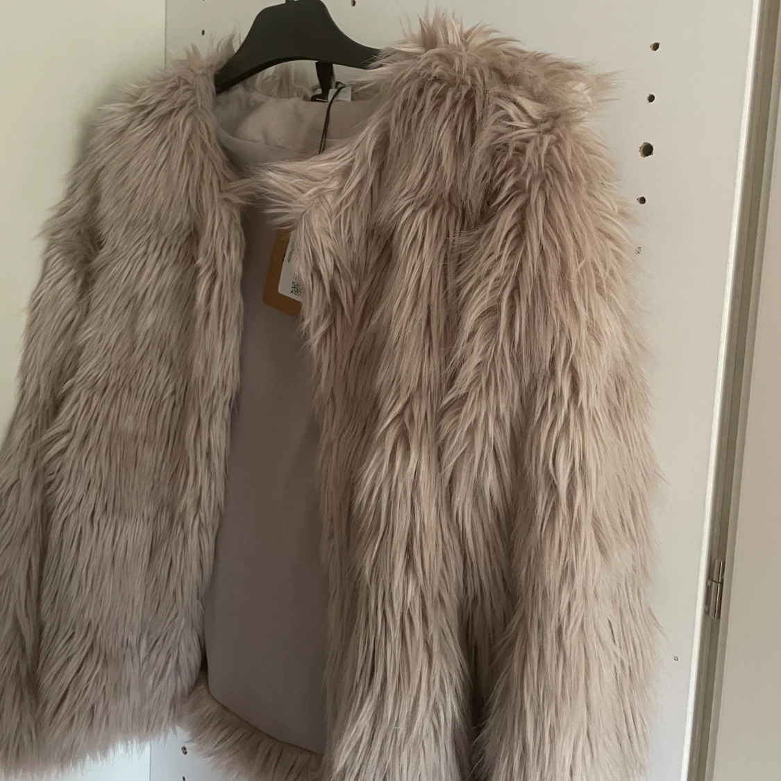 Beige pälsjacka - 91