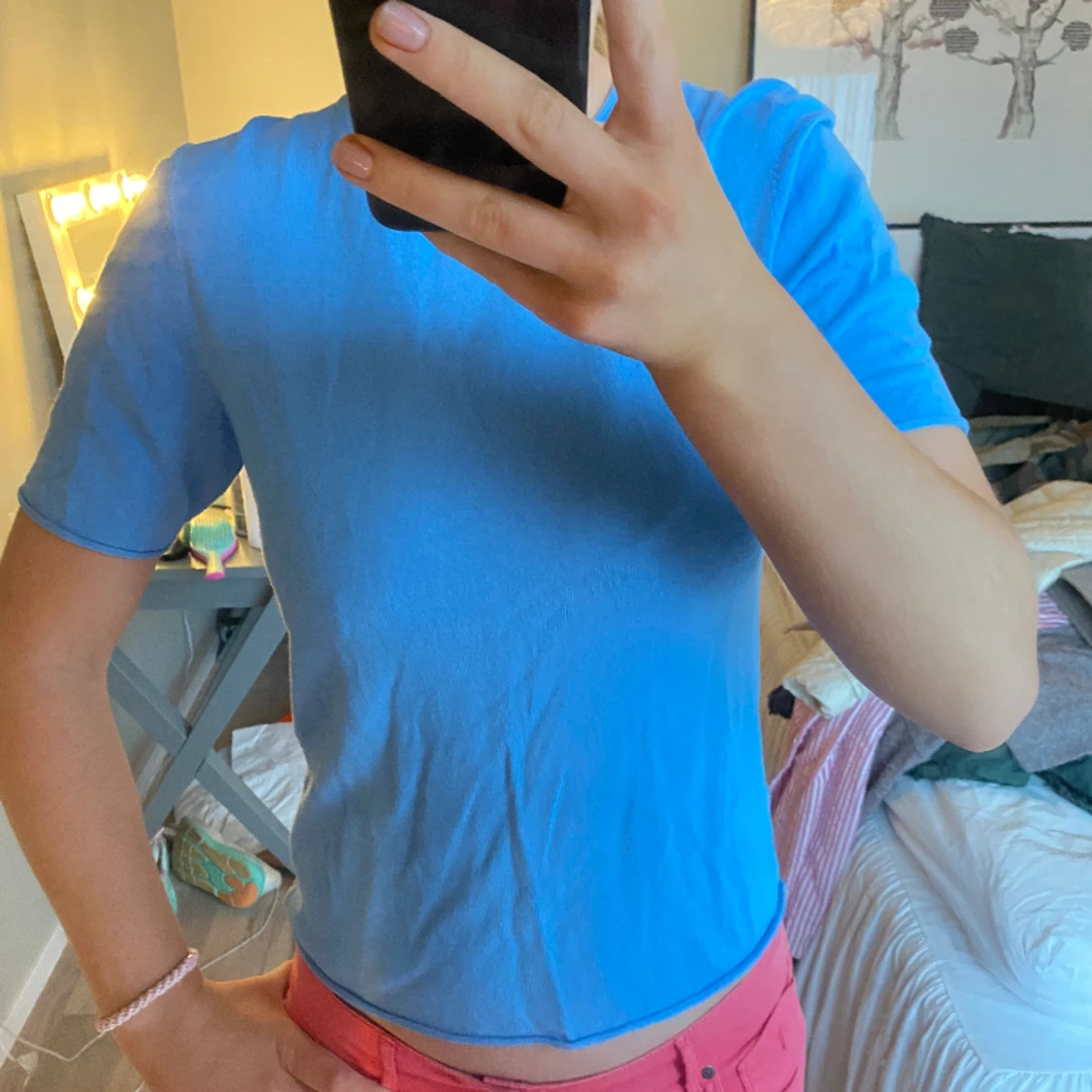 Stickad T-shirt  - 91