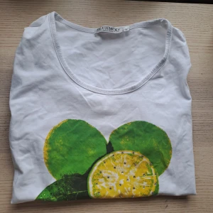 Vit tshirt med tryck - Fint skick. Svalt material så perfekt till sommaren. Vid funderingar skicka gärna pm. Pris är diskuterbart ☺️💗