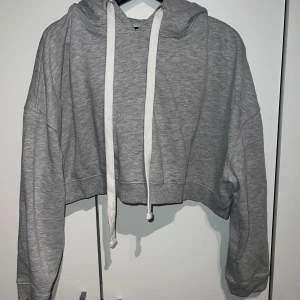 Cropped grey hoodie  - Inga fläckar eller hål. Det står M i hoodien men är själv S/XS. 