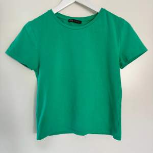 Jättefin grön t-shirt från zara i stl s. Använt fåtal gånger💓💓