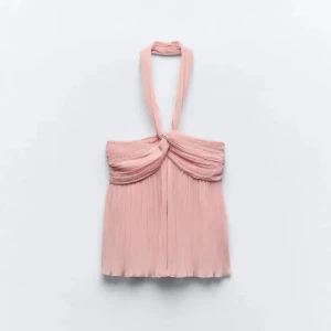 Rosa Zara topp - Köpt på Plick, ej använd endast provad med prislapp kvar. Strl XS men sitter som en S