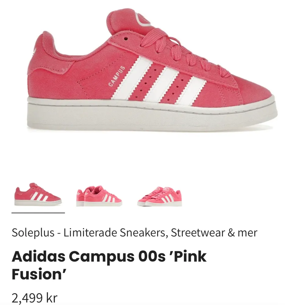 Säljer mina campus 00 skor i färgen rosa!! ASBALLA, inte riktigt min stil bara ❤️💕använda några gånger . Skor.