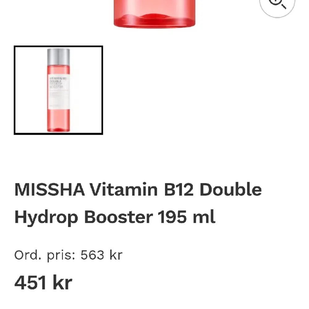 MISSHA Vitamin B12 Double Hydrop Booster är ett återfuktande, näringsrikt och utjämnande ansiktsvatten.Formulan absorberas snabbt av huden och känns återfuktande och uppfriskande på huden. Används lite  men har allergisk reaktion. . Övrigt.