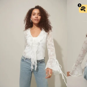 Frill blouse - Supersöt blus från ginatricot. Köpt för 399kr säljer för 299kr. Slutsåld på hemsidan . Använd 1 gång.