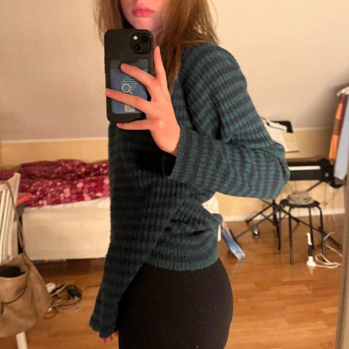 Randig stickad tröja  - 90