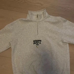 Stilren Grå Halvzip - Säljer denna gråa halvzip ifrån HM, eftersom den inte kommer till användning. Storlek är S men passar lite mer som en M