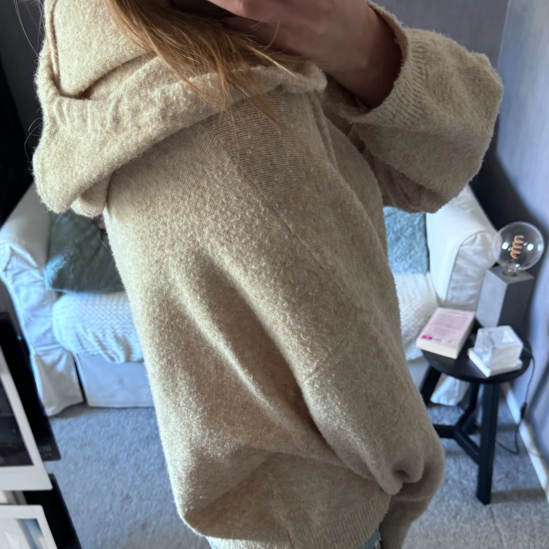 Stickad beige tröja 🤍 - 91