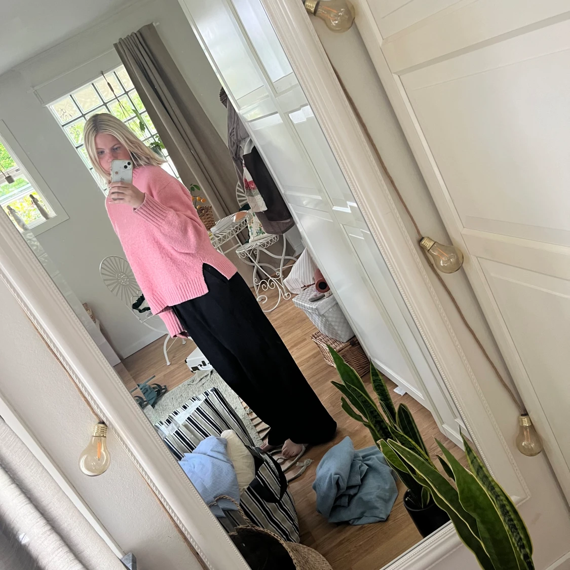 Supersöt rosa tröja  - 90