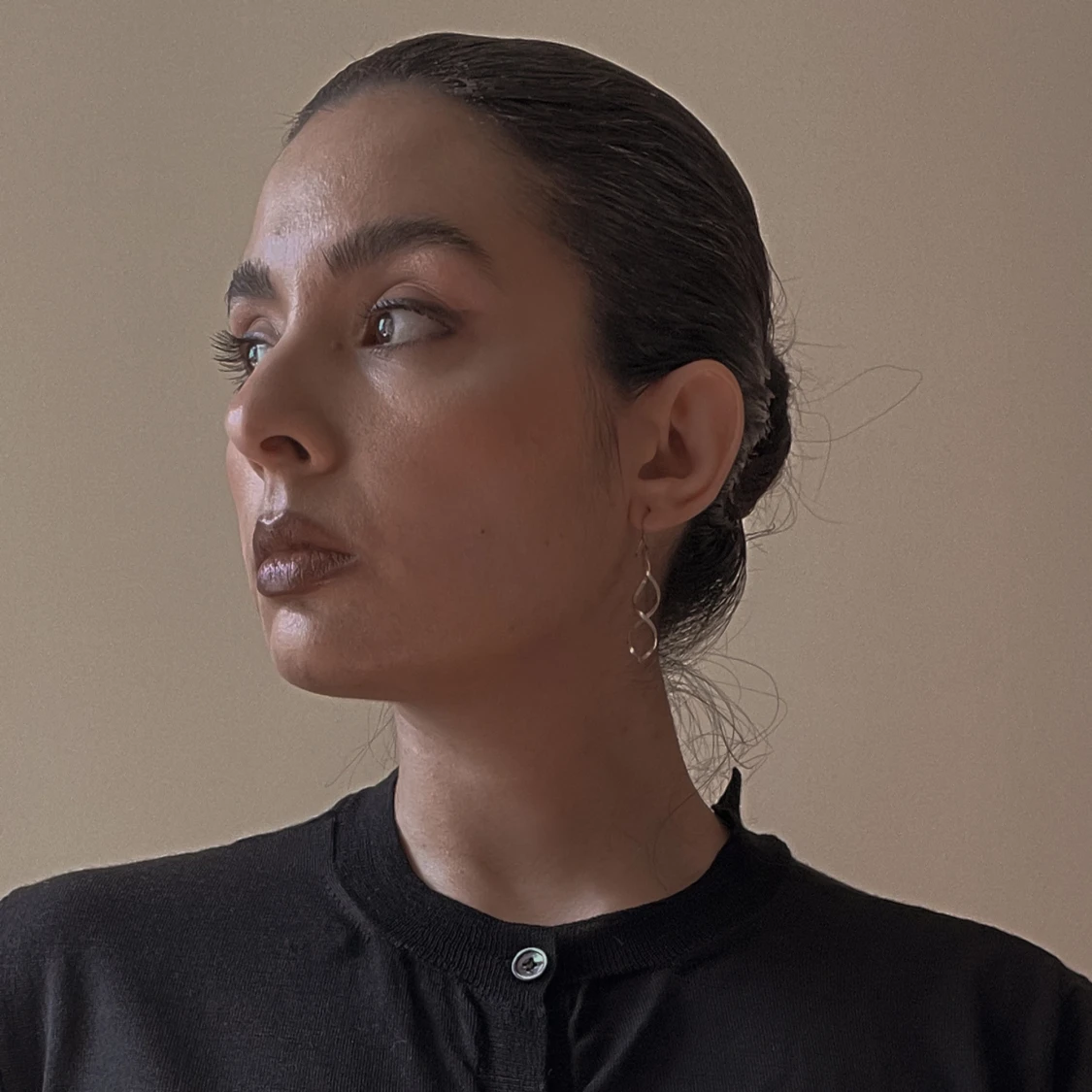 Vintage Silver Swirl Earrings - 92