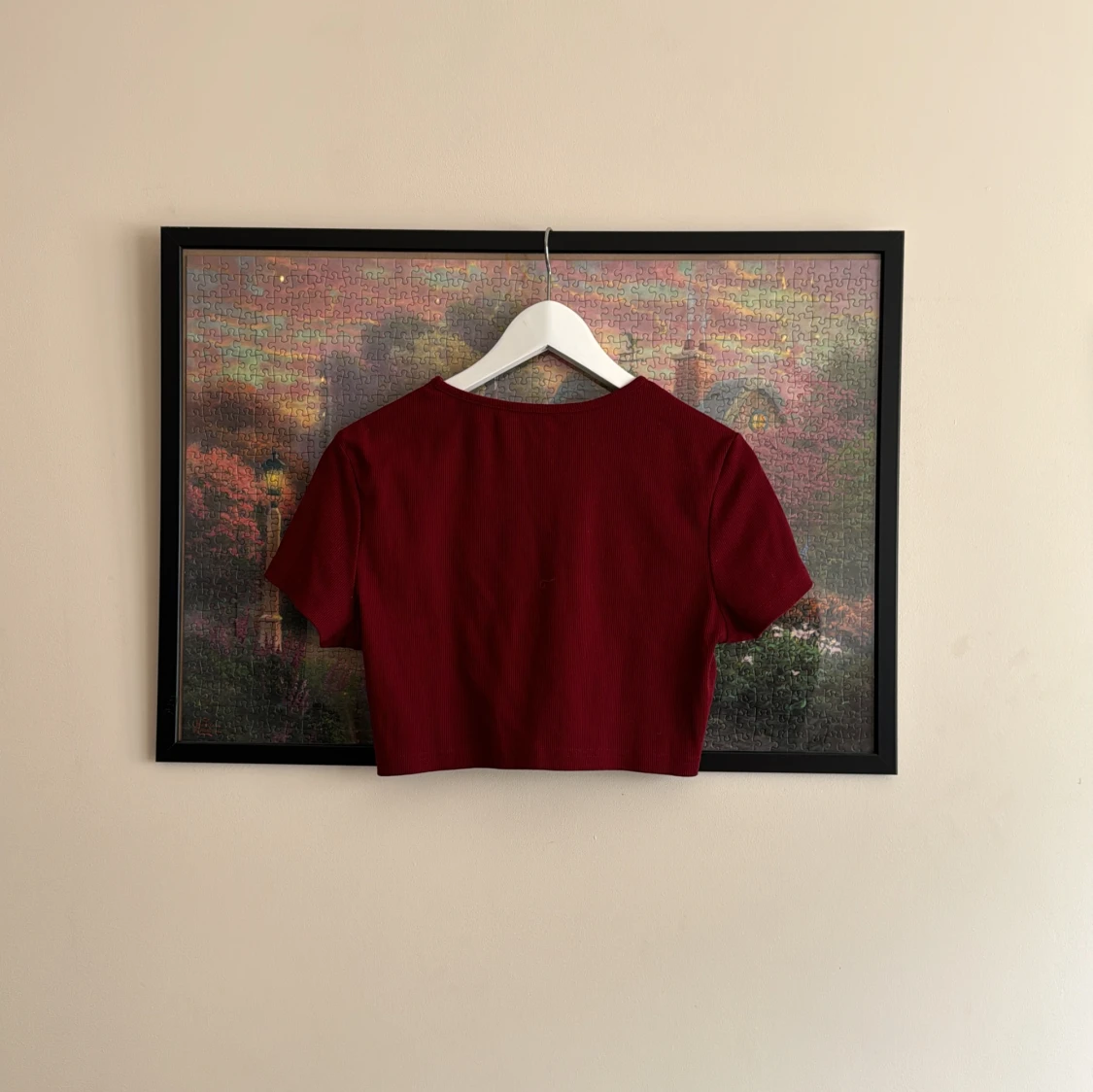 Vinröd croptop - 90