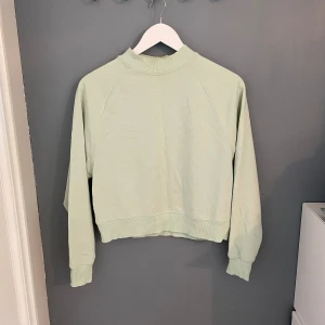 Grön långärmad sweatshirt  - Mintgrön sweatshirt från Mango strl S, lite kortare vid magen men inte magtröja💕