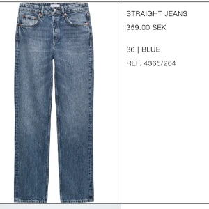 zara jeans - jättefina straight jeans från zara i storlek 36! Säljer pga att jag inte använder de längre, säljs inte längre på hemsidan 🩷Nypris 359kr