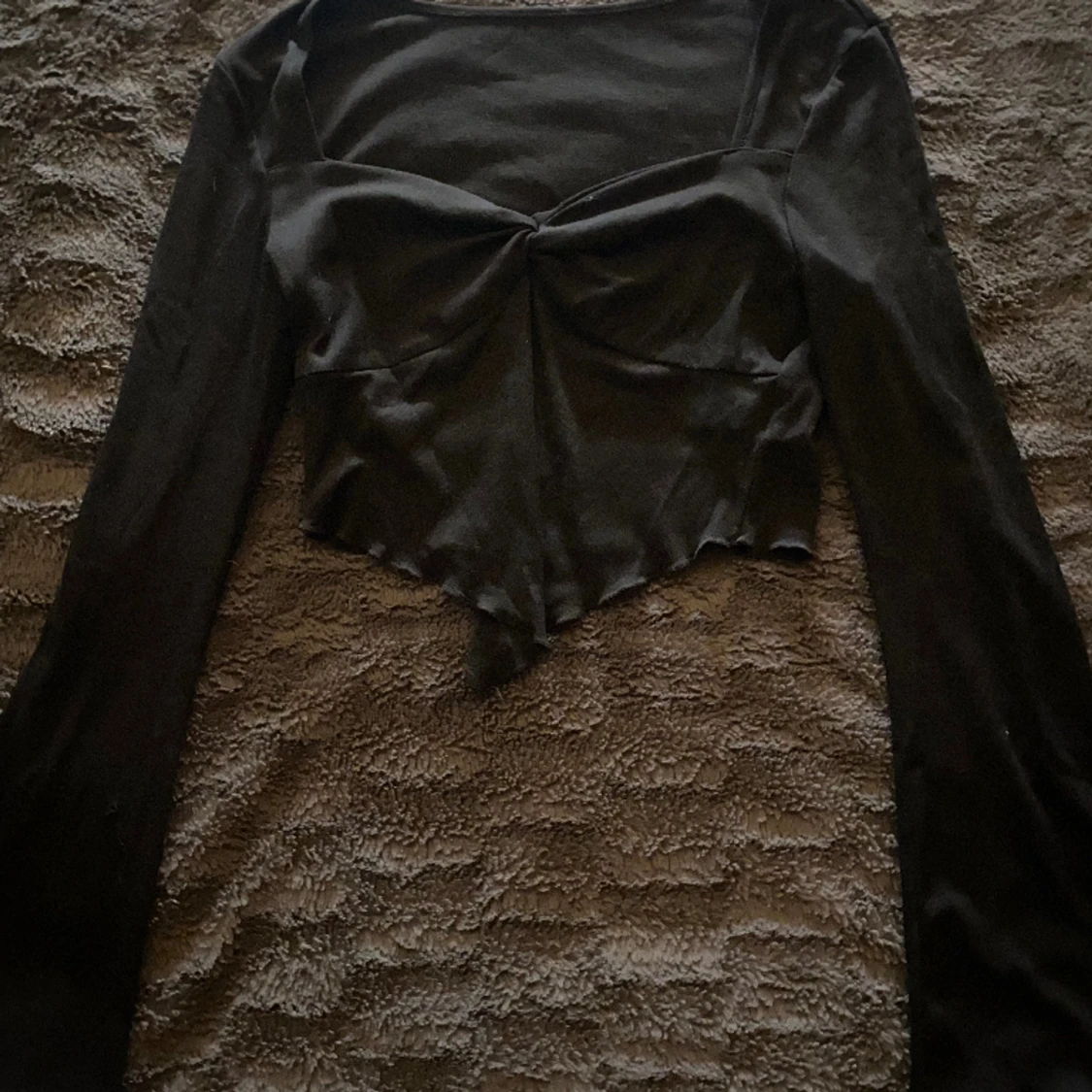 svart crop topp - 90