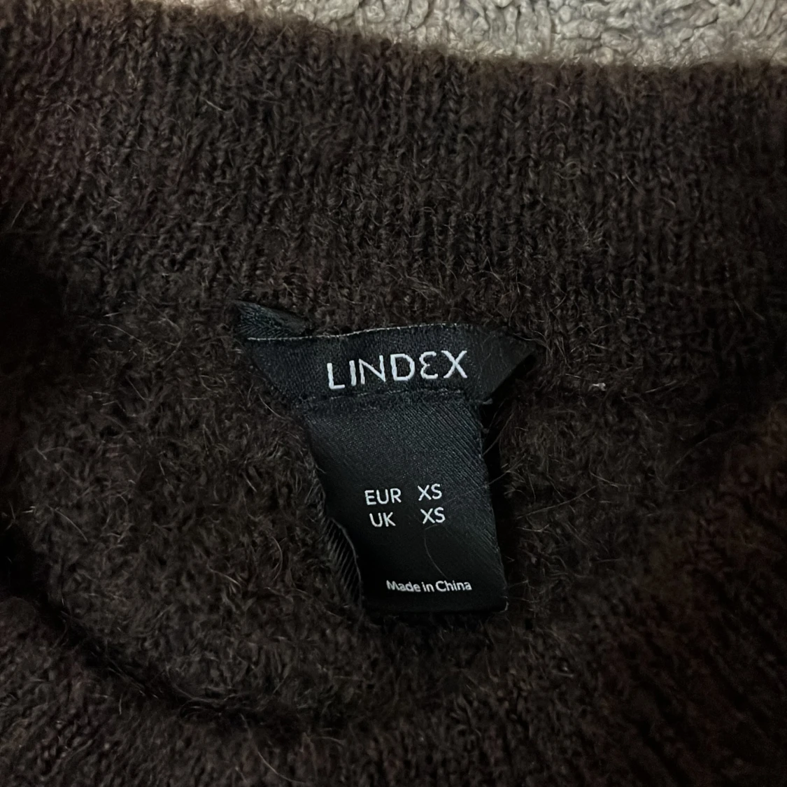 Lindex stickad brun tröja - 92
