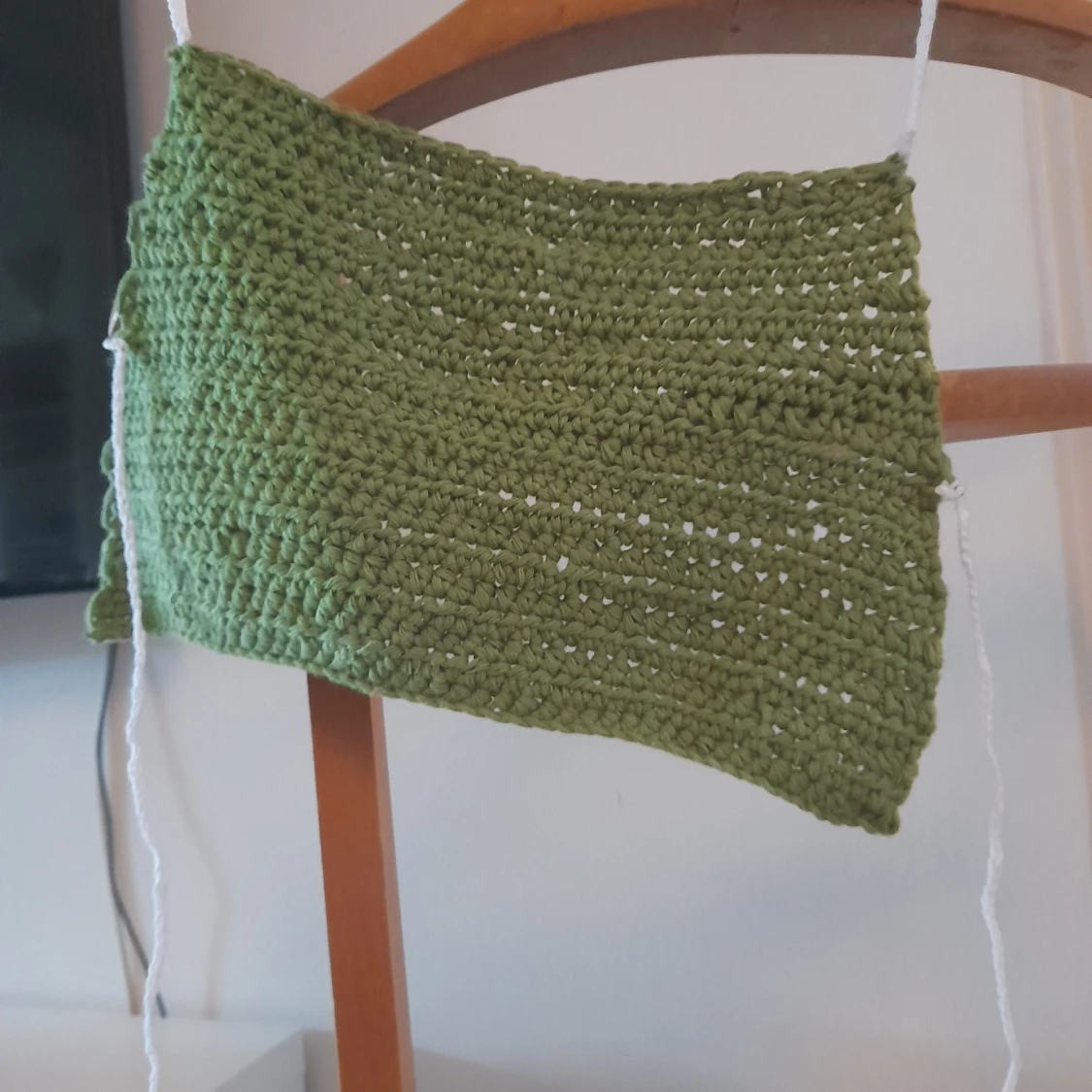 Grön virkad topp - 90