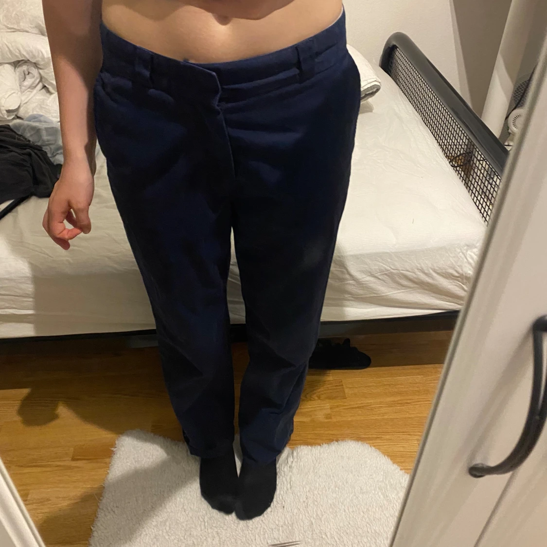 Blåa kostymbyxor! - 90