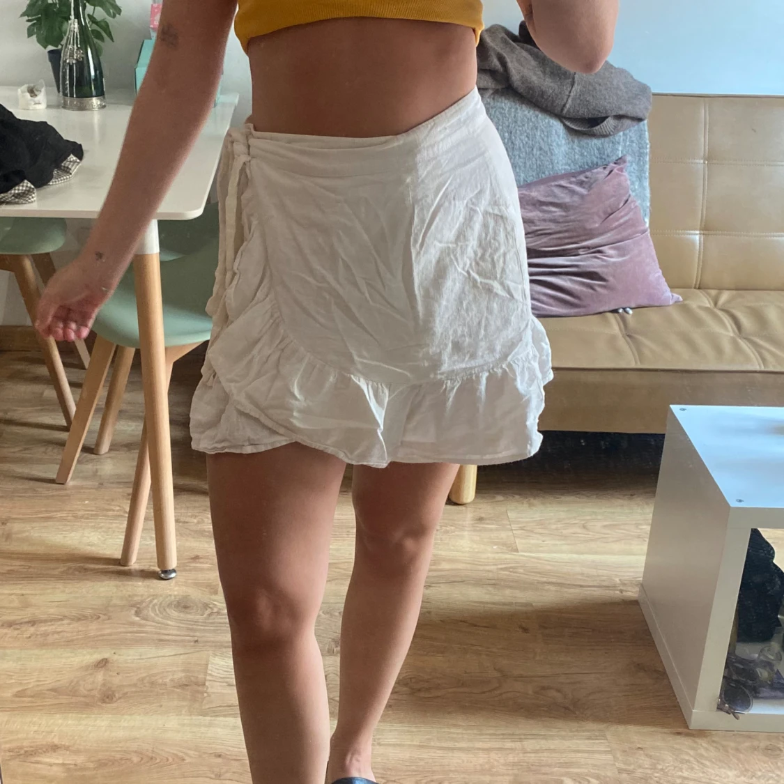 Vit Volang kjol  - 90