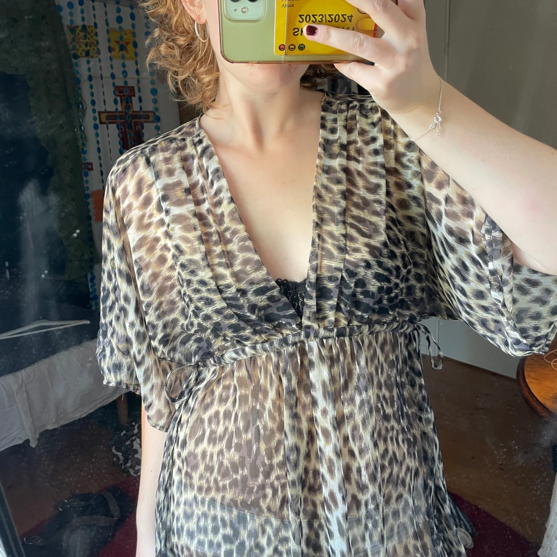 Klänning i leopardmönster - 91