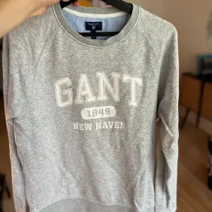 Sweatshirt i grått med logga från Gant. Storlek S