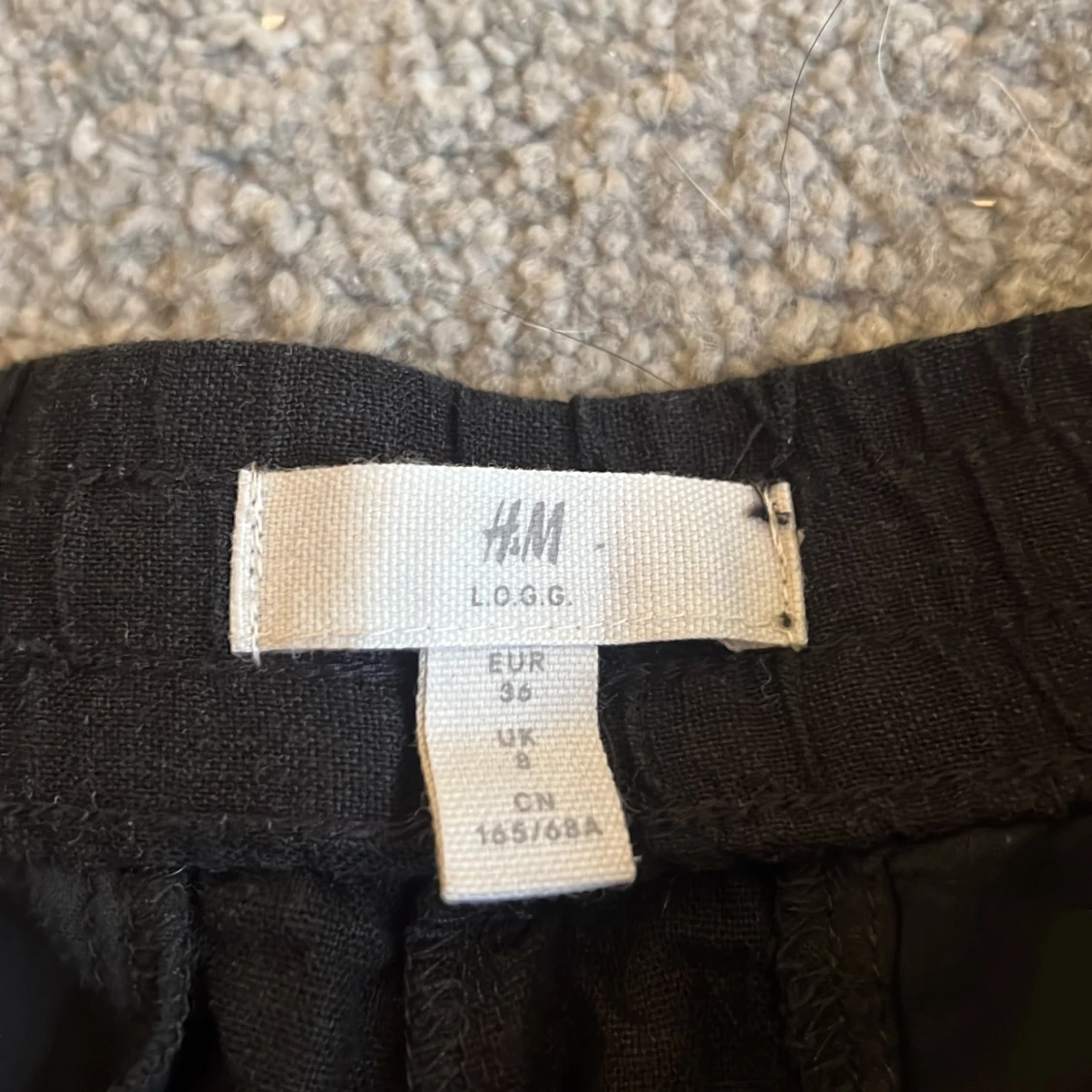 Svarta linneshorts - 90