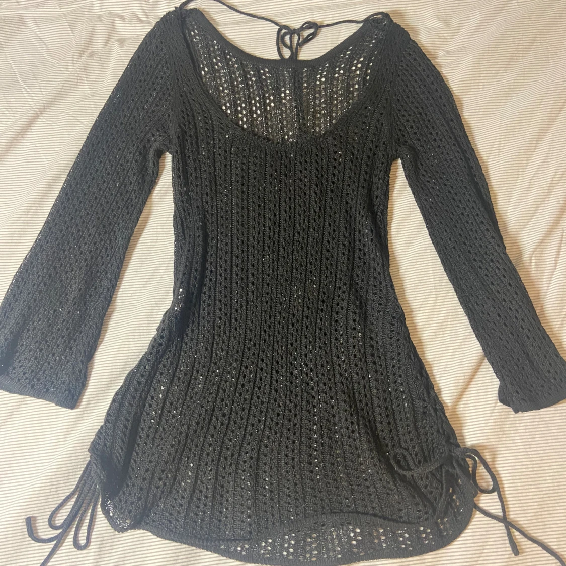 Hålstickad strand klänning