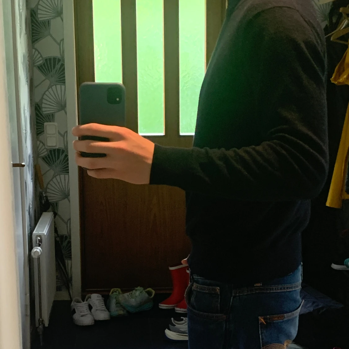 Stickad merinoull tröja - Unqlo - 90