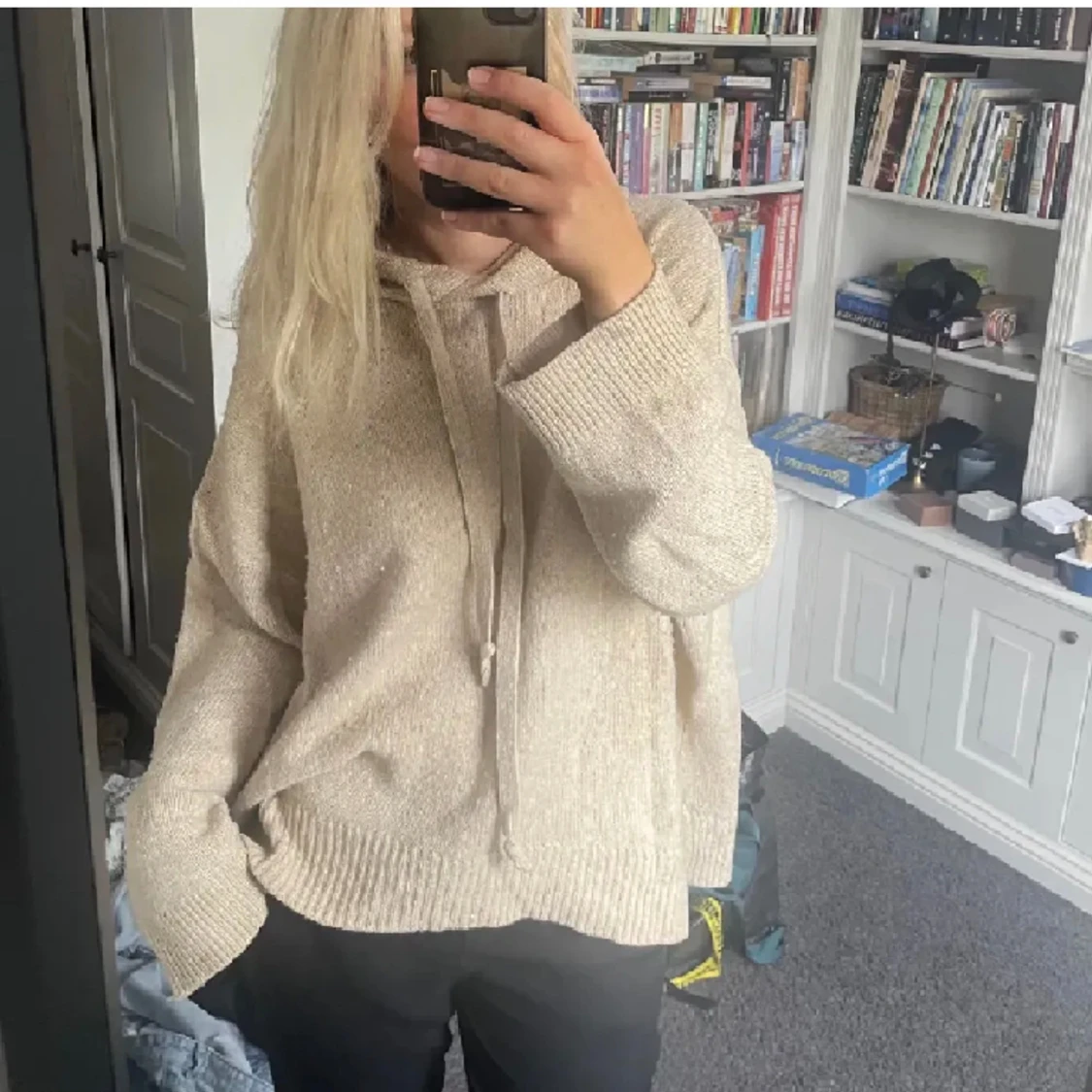 Stickad hoodie💓 - 91