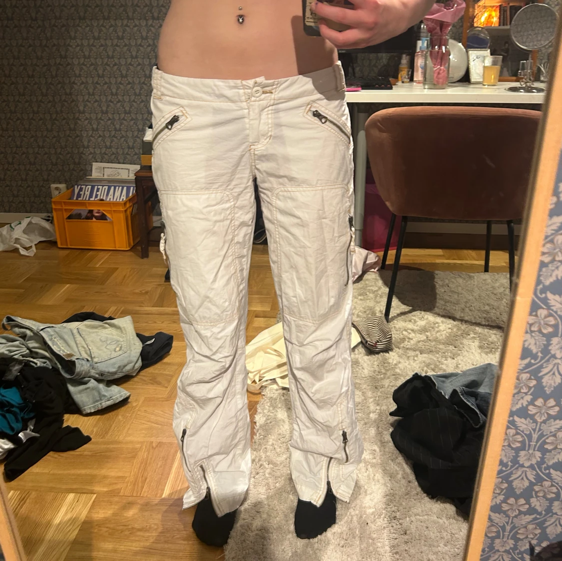 Vita cargobyxor - 3