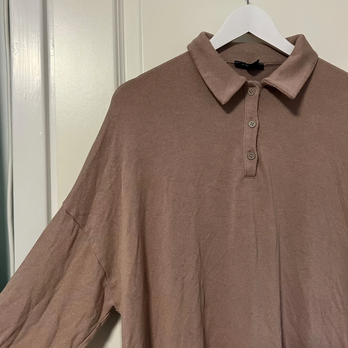 Beige tunn skjorta i bomull - 90