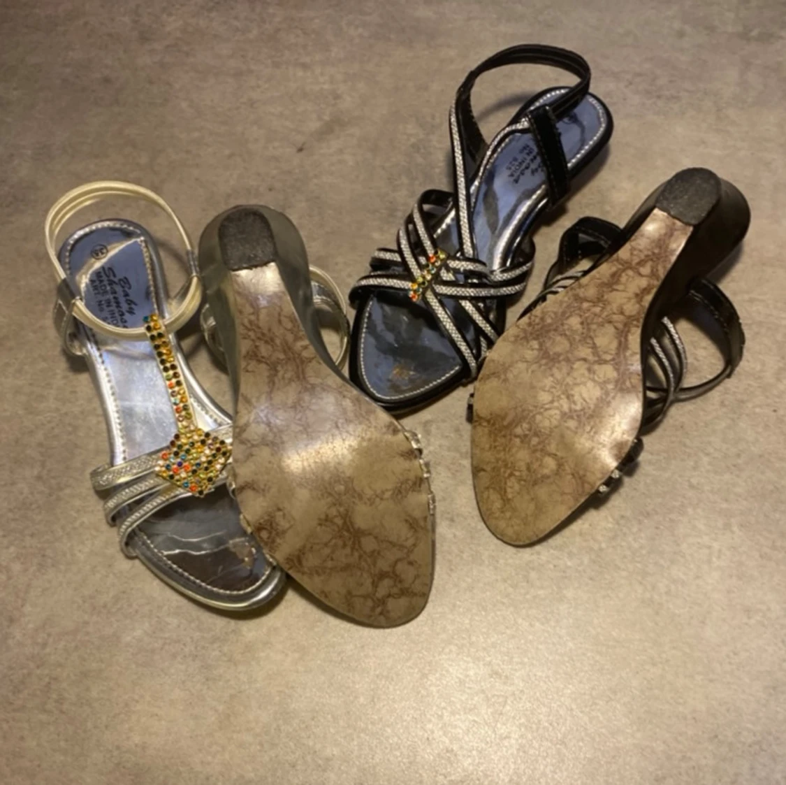 Sandaler- svart&silver - 91