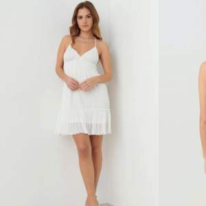 Så fin vit klänning som passar perfekt till sommaren eller studenten, knappt använd💞💞