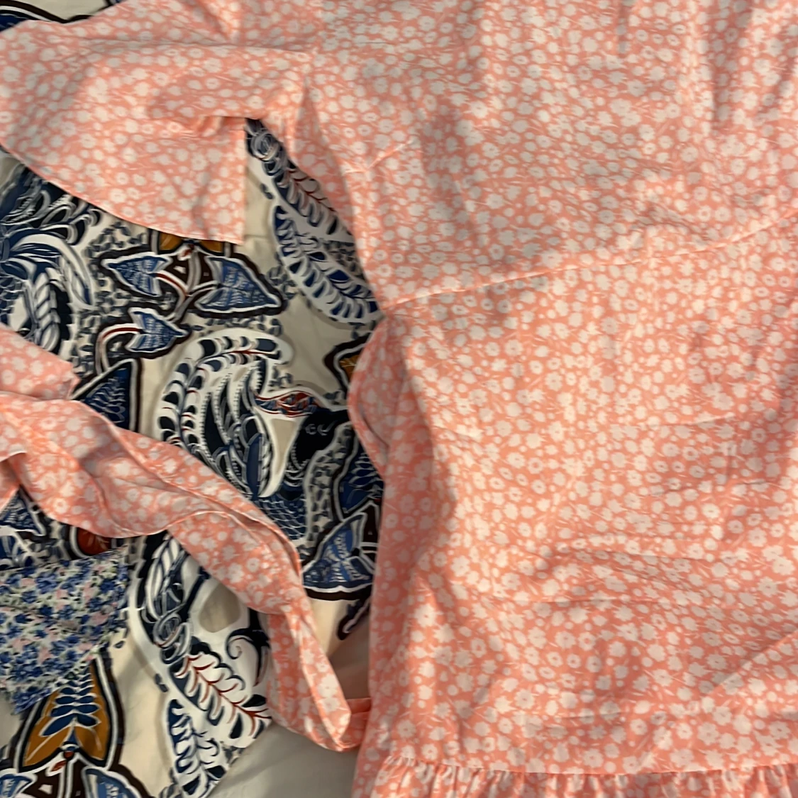 rosa blommig klänning med snöre - 92