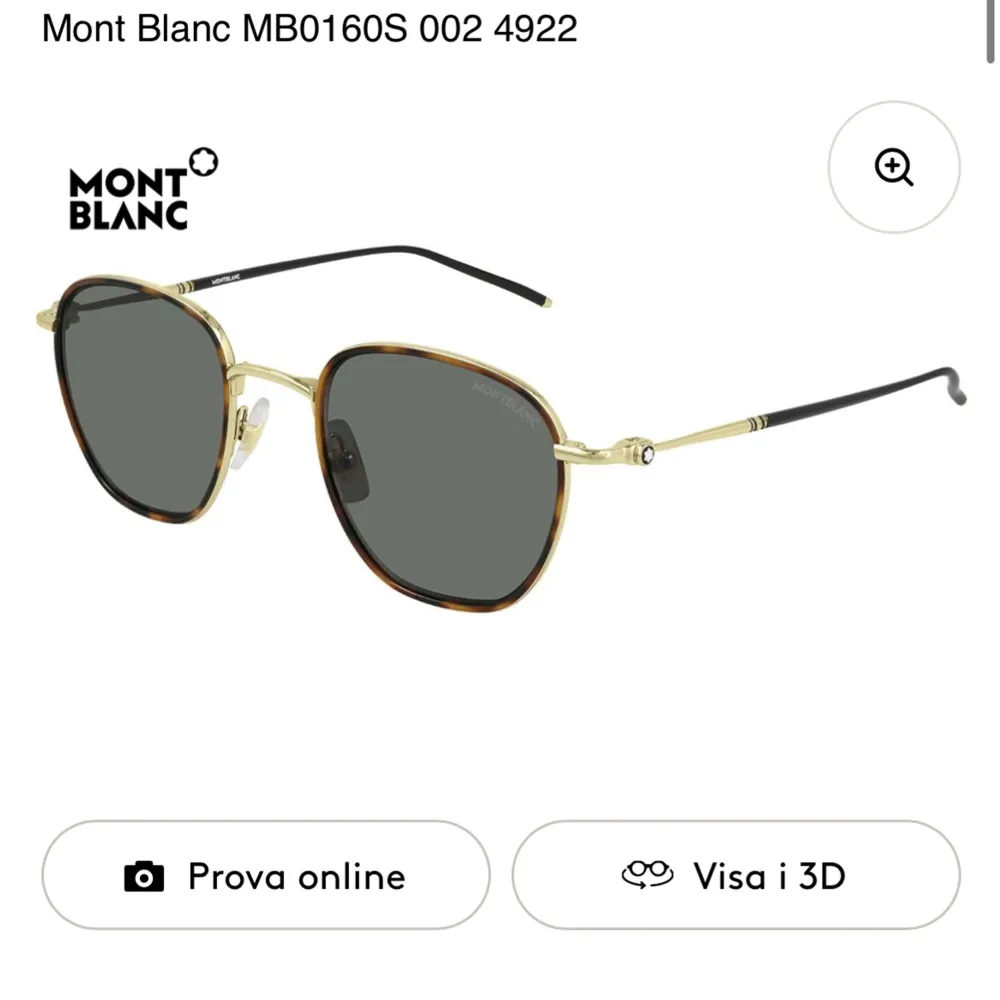 Säljer dessa solglasögonen från Mont Blanc köpa på Synsam. Lite små repor men inget annat. Ord. Pris på synsam 3400kr . Övrigt.