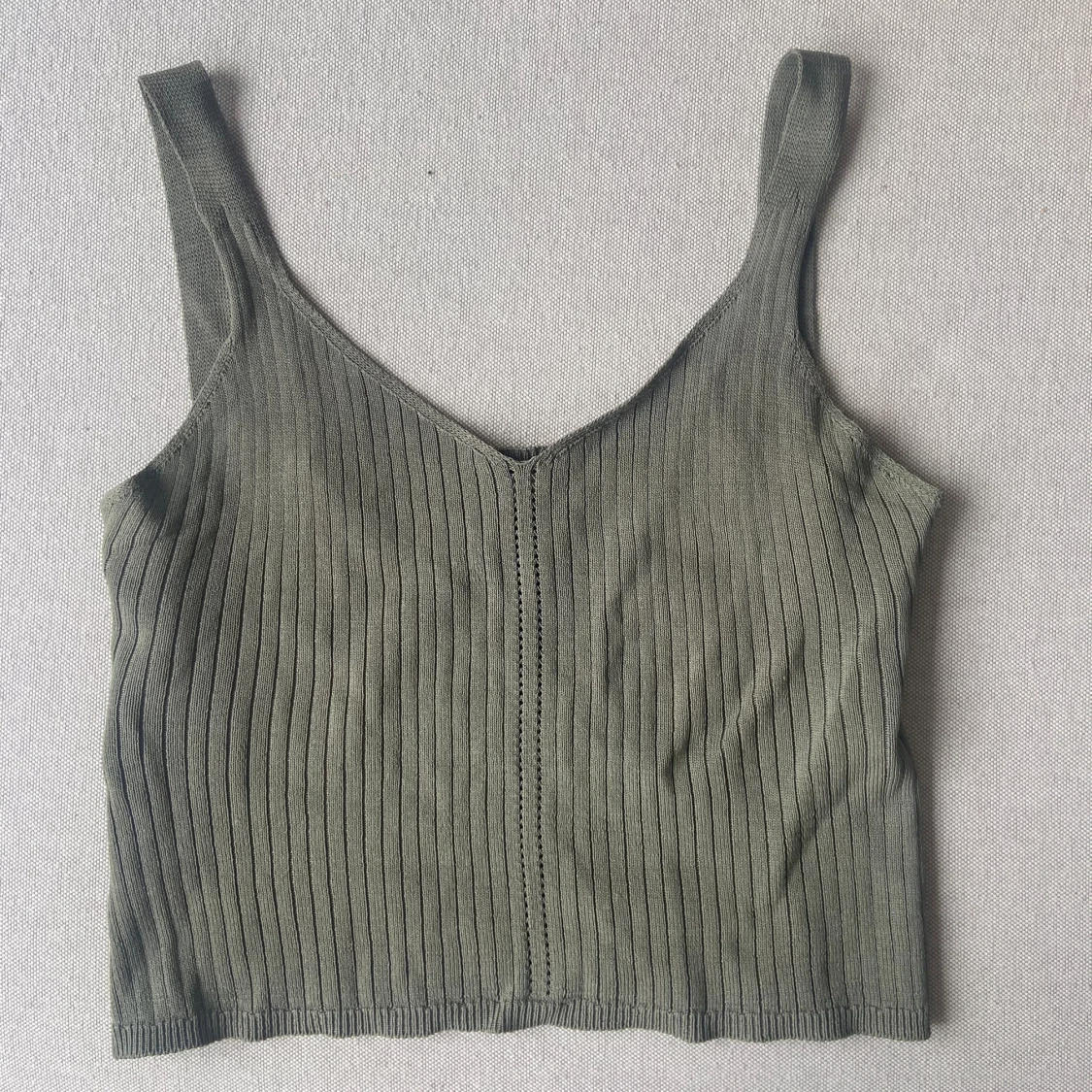 Olivfärgat linne, storlek S