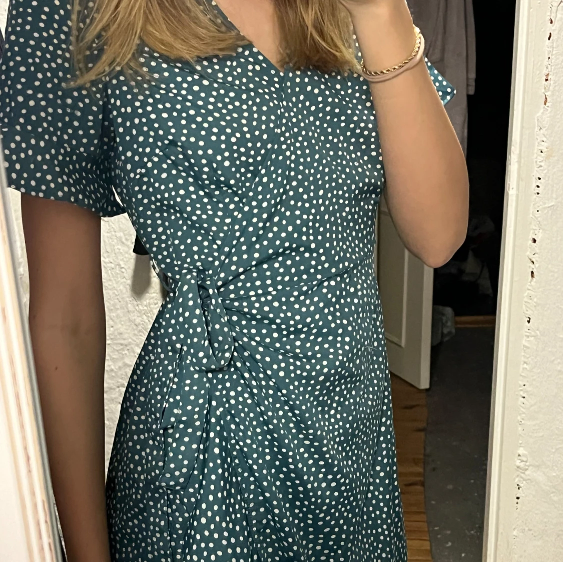 Omlottklänning turkos - 91