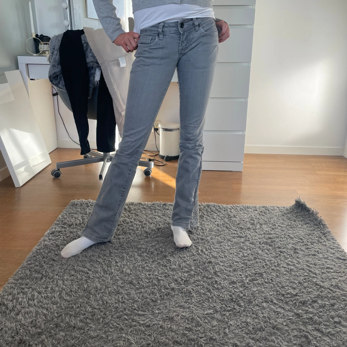 Lågmidjade Leopard jeans - 90