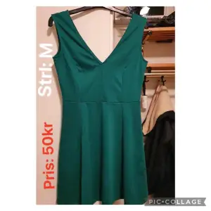 Julgrön klänning i storlek: M. Är i fint skick. Köpt från H&M.