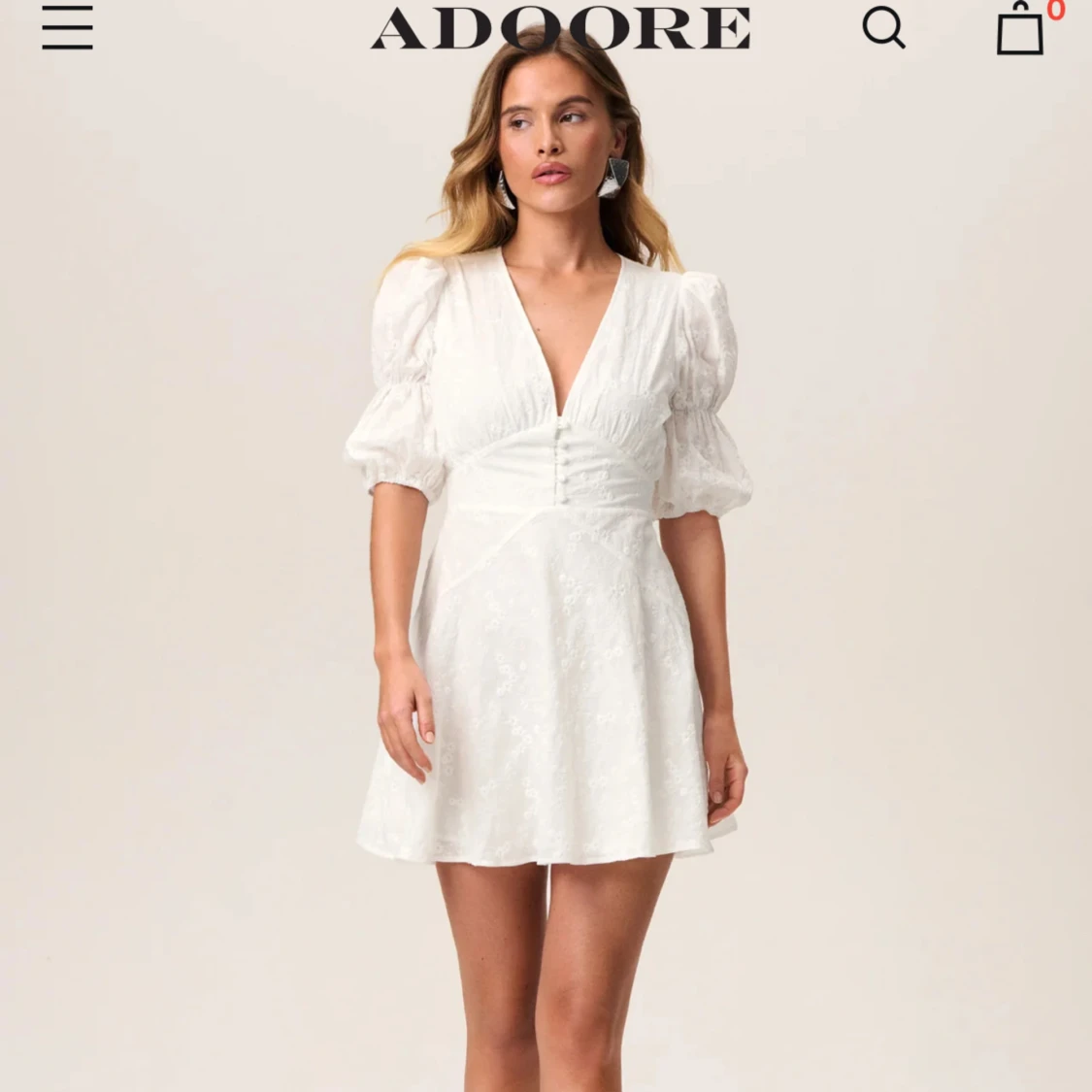 Vit adoore klänning  - 90