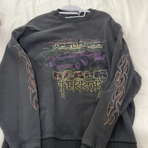 Tröja med tryck - Snygg tröja med tryck på framsidan och ärmarna💗 inga defekter och är i bra skick