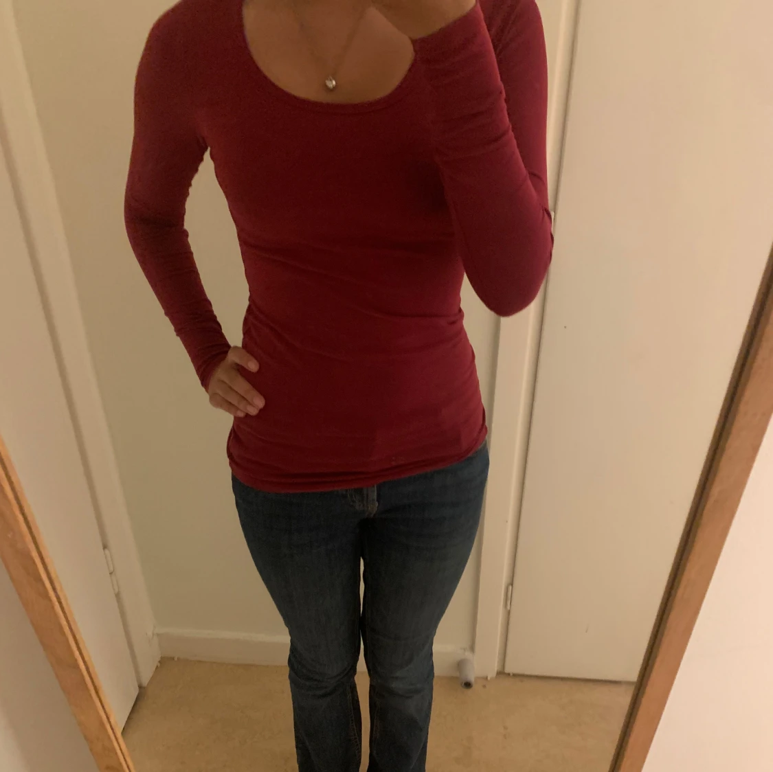 Tajt långärmad tröja 