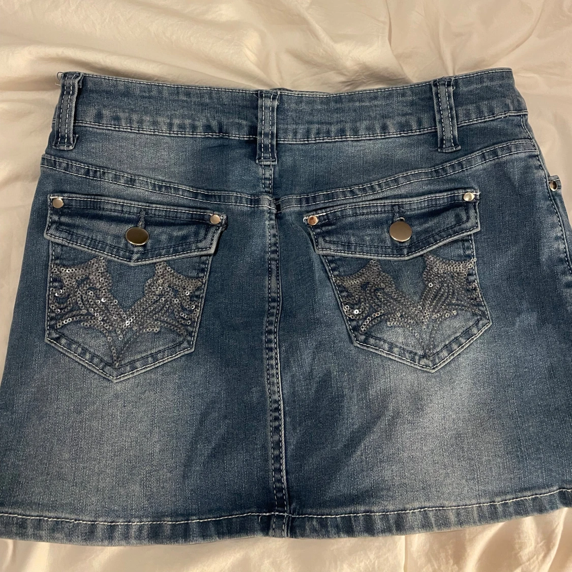 Lågmidjad jeans kjol - 92