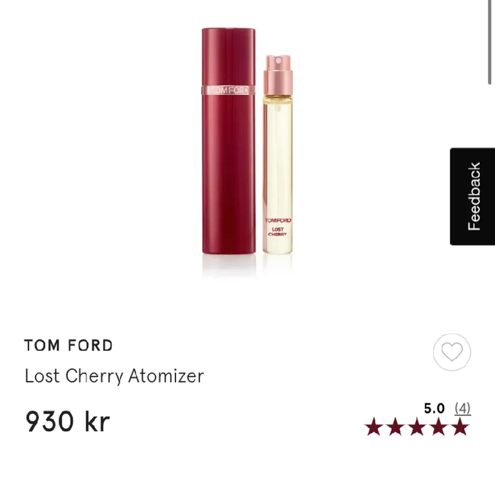 Tom Ford Lost Cherry 10ml, luktar verkligen jättegott men använder inte💗 Originalpris är 930kr Endast använd ca 3ggr så det är mycket kvar!. Övrigt.
