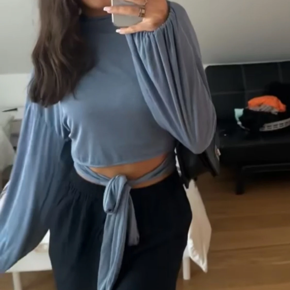 Fin långärmad top 🩵