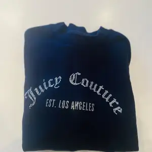 Säljer en Blå juicy Couture tröja med strass på framsidan. Lite boxig i modellen. Nyskick  Pris: 400kr