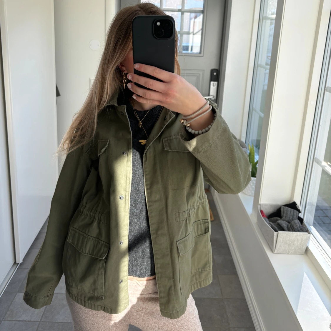 Grön jeansjacka - 90