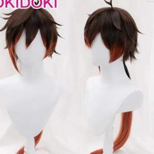 Selling my Zhongli Wig cause I never fot a cosplay. Send DM at interest. Can meet up at Malmö C or Närcon Summer